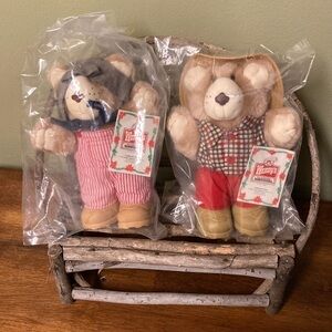 NEW IN PACKAGING! VINTAGE WENDY'S FURSKIN BEARS